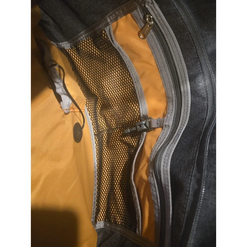 L.L.Bean Laptop Messenger‎ Bag Gray Commuter Rain Cover LED Light Shoulder Bag